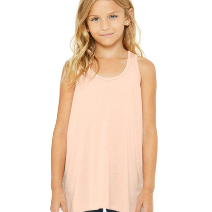 Bella + Canvas B8800Y: Youth Girls Flowy Racerback Tank