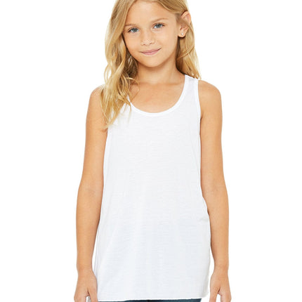 Bella + Canvas B8800Y: Youth Girls Flowy Racerback Tank