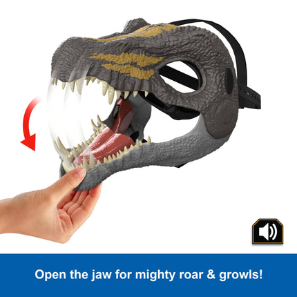 Jurassic World Rebirth Spinosaurus Dinosaur Mask, Role-Play Head Wear, Movie-Inspired Costume Gear