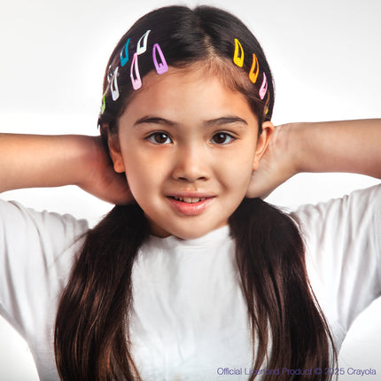 Enchante Crayola Kids Snap Hair Clips, Assorted Colors, for All Hair Types, 18 Count