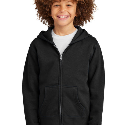 District DT6102Y: Youth V.I.T. Fleece Full-Zip Hoodie