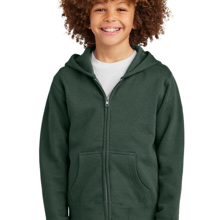 District DT6102Y: Youth V.I.T. Fleece Full-Zip Hoodie