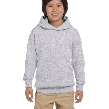 Hanes P473: Youth 7.8 oz. EcoSmart(r) 50/50 Pullover Hood