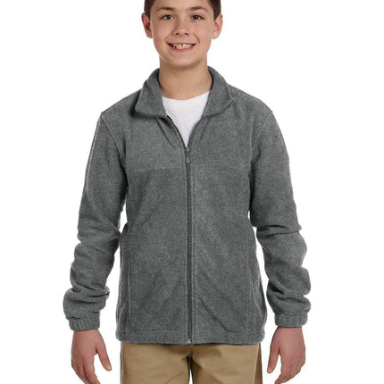 Harriton M990Y: Youth 8 oz. Full-Zip Fleece