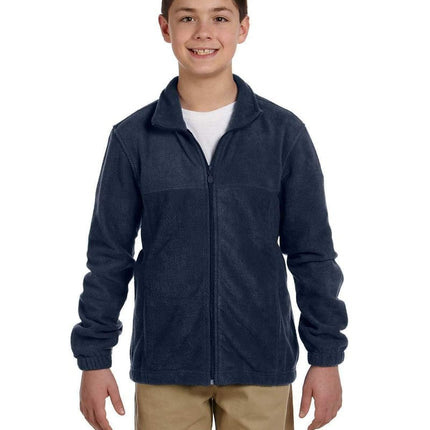 Harriton M990Y: Youth 8 oz. Full-Zip Fleece