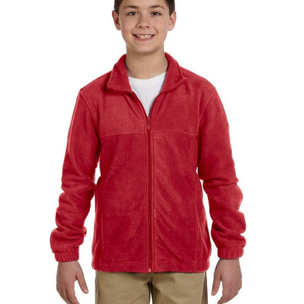 Harriton M990Y: Youth 8 oz. Full-Zip Fleece