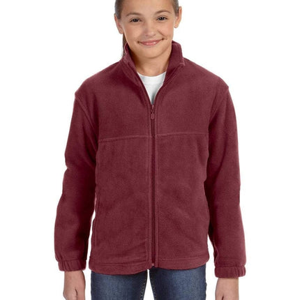 Harriton M990Y: Youth 8 oz. Full-Zip Fleece