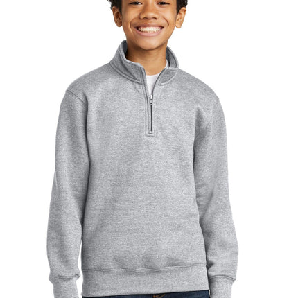 Port & Company PC78YQ: Youth Core Fleece 1/4-Zip Pullover Sweatshirt