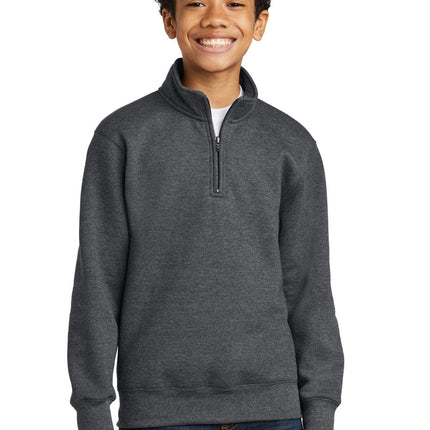 Port & Company PC78YQ: Youth Core Fleece 1/4-Zip Pullover Sweatshirt