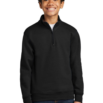 Port & Company PC78YQ: Youth Core Fleece 1/4-Zip Pullover Sweatshirt