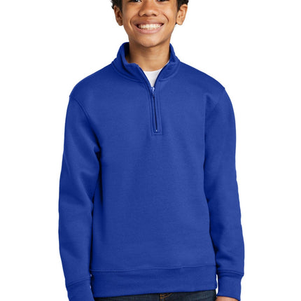 Port & Company PC78YQ: Youth Core Fleece 1/4-Zip Pullover Sweatshirt