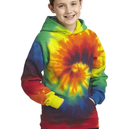 Port & Company ®  Youth Tie-Dye Pullover Hooded Sweatshirt. PC146Y