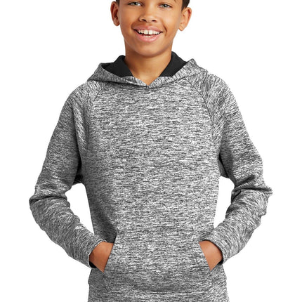 Sport-Tek YST225: Youth PosiCharge Electric Heather Fleece Hooded Pullover