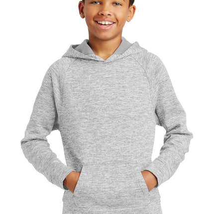 Sport-Tek YST225: Youth PosiCharge Electric Heather Fleece Hooded Pullover
