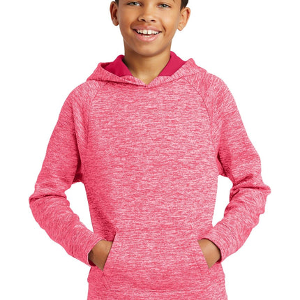 Sport-Tek YST225: Youth PosiCharge Electric Heather Fleece Hooded Pullover