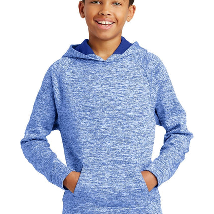 Sport-Tek YST225: Youth PosiCharge Electric Heather Fleece Hooded Pullover