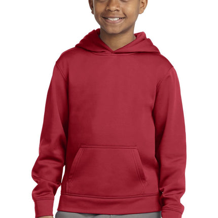 Sport-Tek YST244: Youth Sport-Wick Fleece Hooded Pullover