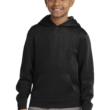 Sport-Tek YST244: Youth Sport-Wick Fleece Hooded Pullover