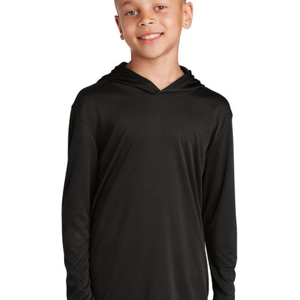 Sport-Tek YST358: Youth Hooded Shirt