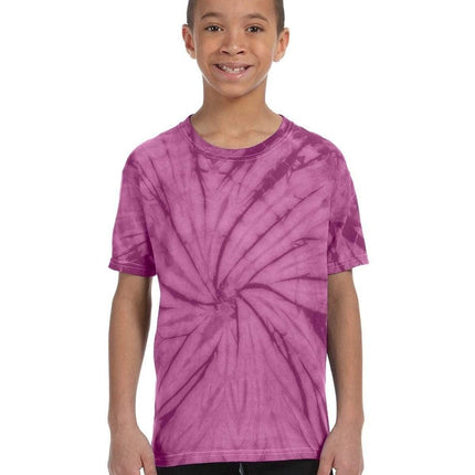 Tie-Dye CD101Y: Youth 5.4 oz. 100% Cotton Spider T-Shirt