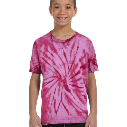 Tie-Dye CD101Y: Youth 5.4 oz. 100% Cotton Spider T-Shirt