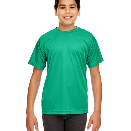 UltraClub 8420Y: Youth Cool & Dry Sport Performance Interlock T-Shirt