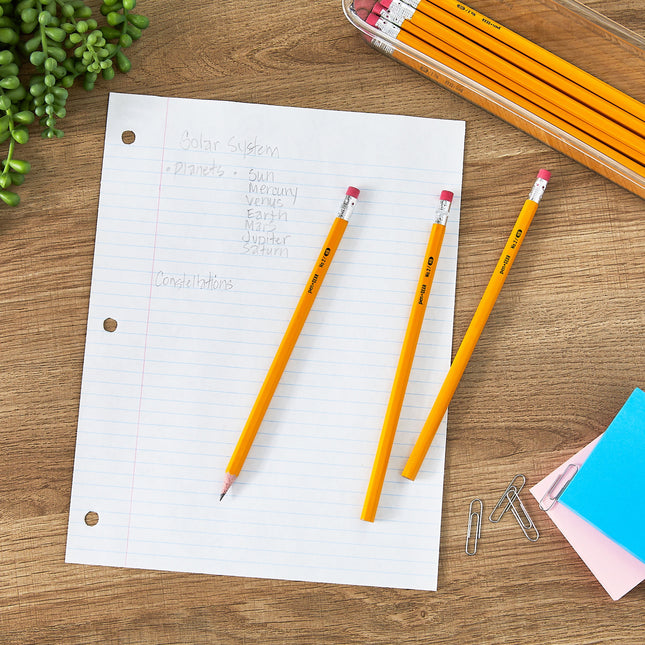 #2 HB Unsharpened Wood Pencils, Yellow, 24 Count