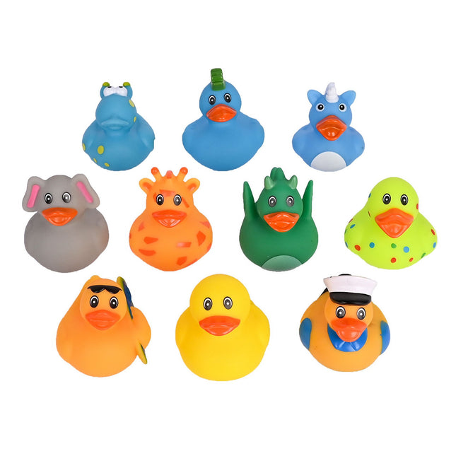 Toymendous Lux Rubber Ducks, Assorted Colors & Styles, 1 per Purchase, Toy for Children Ages 3+