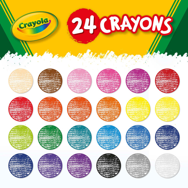 Crayola Crayons, 24 Count, Back to School Supplies, Classroom Must Haves for Teachers, Classic Colors, Gifts, 3+