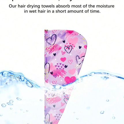 1pc Girls Microfiber Hair Towel Wrap For Kids Rapid Drying Hair Towel With Button Hair Turbans For Wet Hair Wraps Head Towel Wrap For Girls, Dark Unicorn