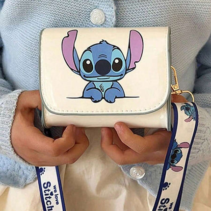 1pc Disney Stitch Cartoon Fashion Kids One Shoulder Crossbody Snack Bag, Cute & Stylish For Girls