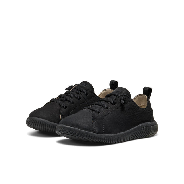 Little Kids' KNX Leather Sneaker  |  Triple Black