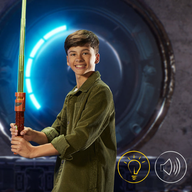 Star Wars Lightsaber Forge Kyber Core Kelnacca, Green Customizable Electronic Lightsaber