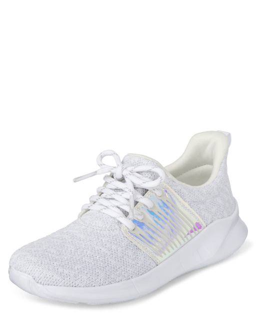 Girls Holographic Running Sneakers - whiteGirls Holographic Running Sneakers - white