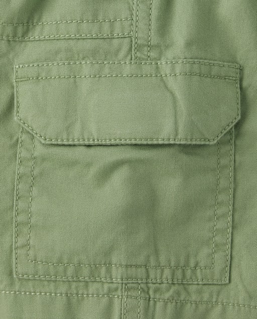 Boys Pull On Cargo Shorts - greenBoys Pull On Cargo Shorts - green