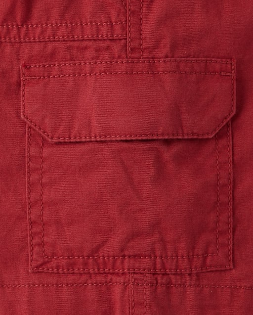 Boys Pull On Cargo Shorts - redBoys Pull On Cargo Shorts - red