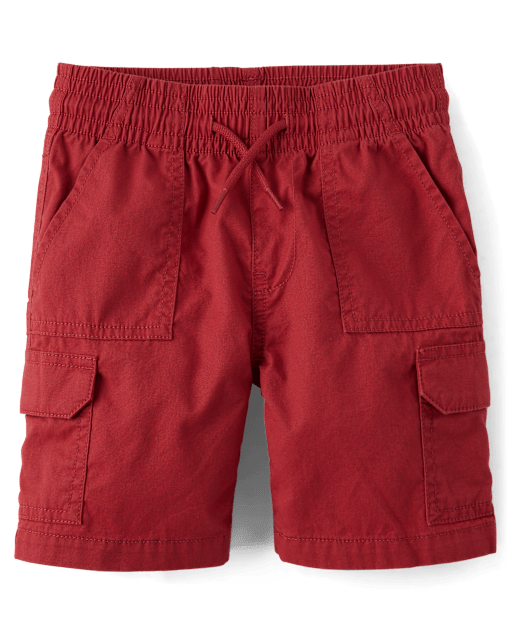 Boys Pull On Cargo Shorts - redBoys Pull On Cargo Shorts - red