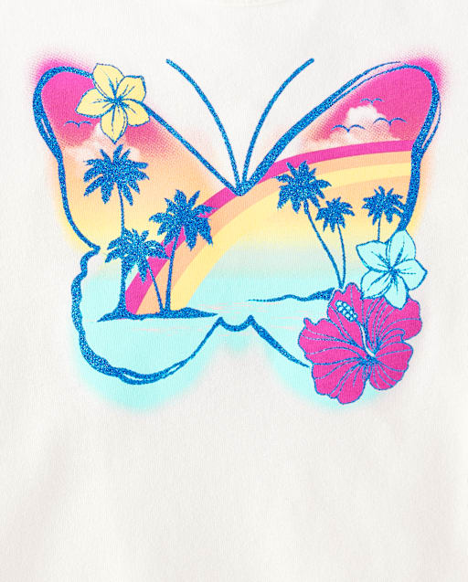 Girls Graphic Fringe Tank Top - whiteGirls Graphic Fringe Tank Top - white