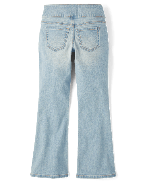 Tween Girls Wide Belt Bootcut Jeans - blueTween Girls Wide Belt Bootcut Jeans - blue