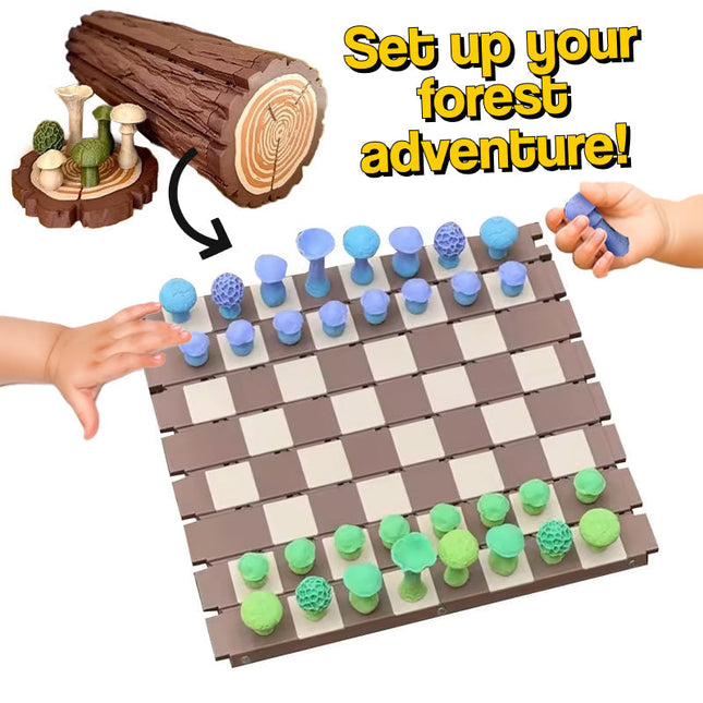 Magnetic Mushroom-Themed Chess Set