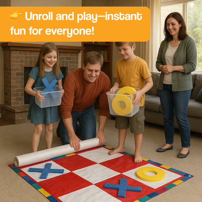 Oversized Felt Tic Tac Toe Family Game Set