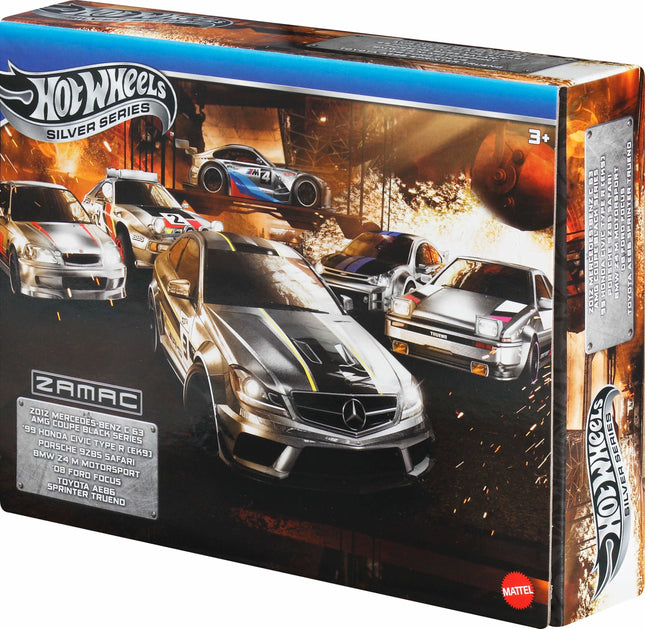 Hot Wheels 1:64 Scale Die-Cast Toy Cars & Trucks, Set of 6 Zamac Vehicles (Styles May Vary) [Walmart Exclusive]