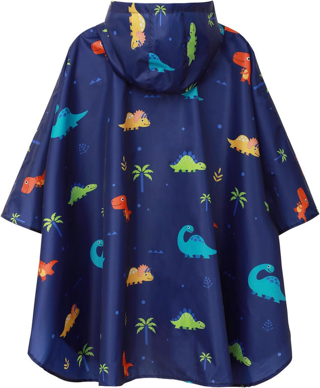 Lightweight Kids Rain Poncho Jacket Waterproof Outwear Rain Coat
