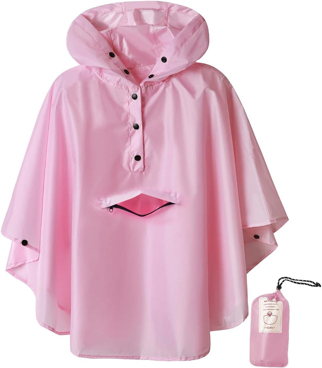 Lightweight Kids Rain Poncho Jacket Waterproof Outwear Rain Coat