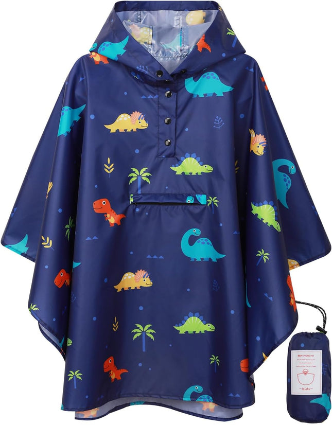 Lightweight Kids Rain Poncho Jacket Waterproof Outwear Rain Coat
