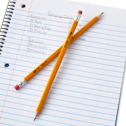 #2 HB Unsharpened Wood Pencils, Yellow, 24 Count