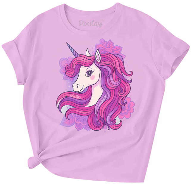 Magical Unicorn Princess Kids T-Shirt – Lavender Fantasy Tee for Girls | Youth Sizes