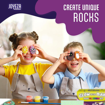 Rock Painting Kit Deluxe, Arts and Crafts for Girls Boys Age 6+, 12 Rocks Tween Gift Art Set, Waterproof Paints, Craft Kits Art Supplies, Kids Crafts Ages 6-8, Kids Activities 6 7 8 9 10