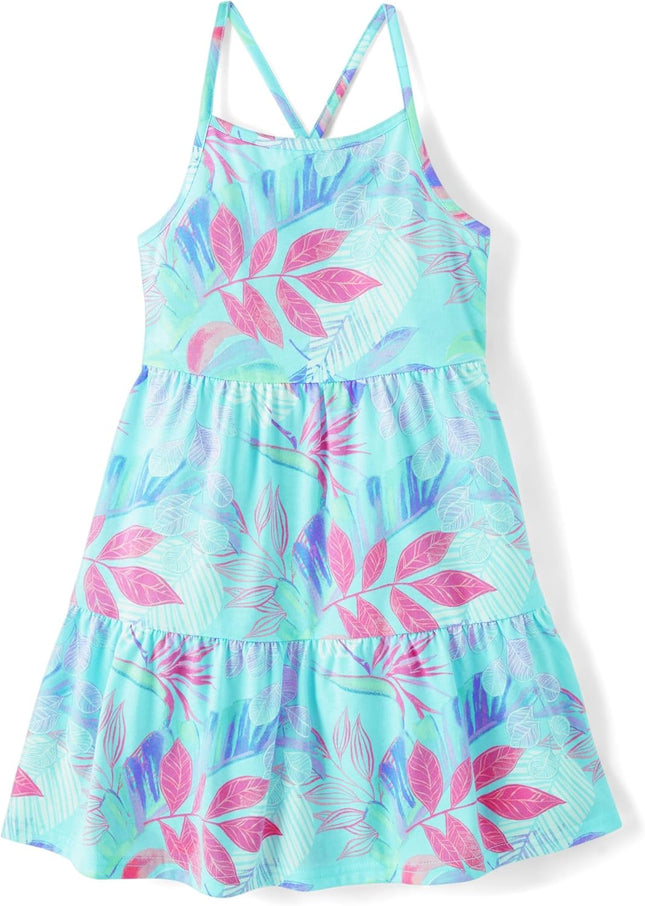 Girls' Casual Sleeveless Tiered Dresses