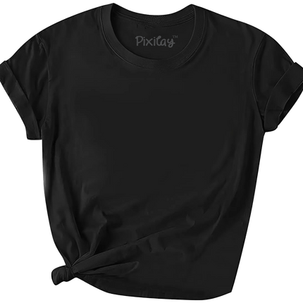 Girls Solid Color Short Sleeve T-Shirt